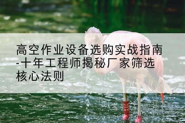 延吉剪叉式升降机厂家-高空作业设备选购实战指南-十年工程师揭秘厂家筛选核心法则