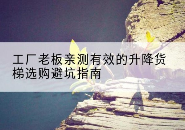 延吉升降货梯怎么选-工厂老板亲测有效的升降货梯选购避坑指南